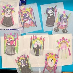 Vintage Chinese Paper-Cut Handicraft Folders Lot of 6 Folk Art Sets Jiǎnzhǐ